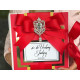 Luksusowe Księga Gości - Mirror DeLuxe z kryszałami czerwona 40 urodziny